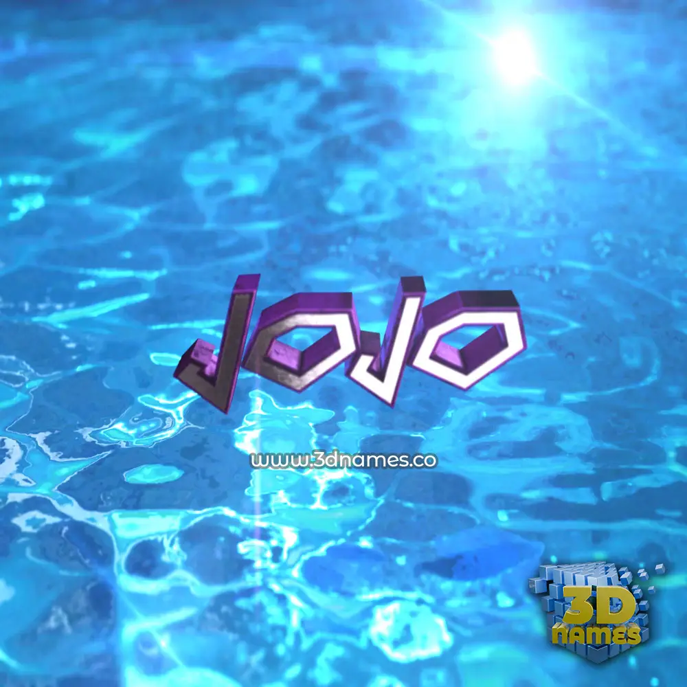 jojo in Water 2015 style - 3D name wallpaper