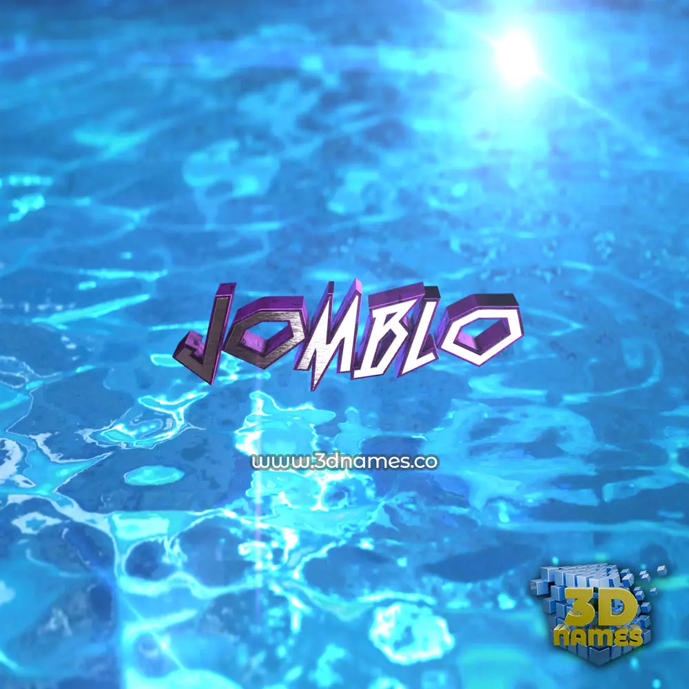 jomblo in Water 2015 style - 3D name wallpaper
