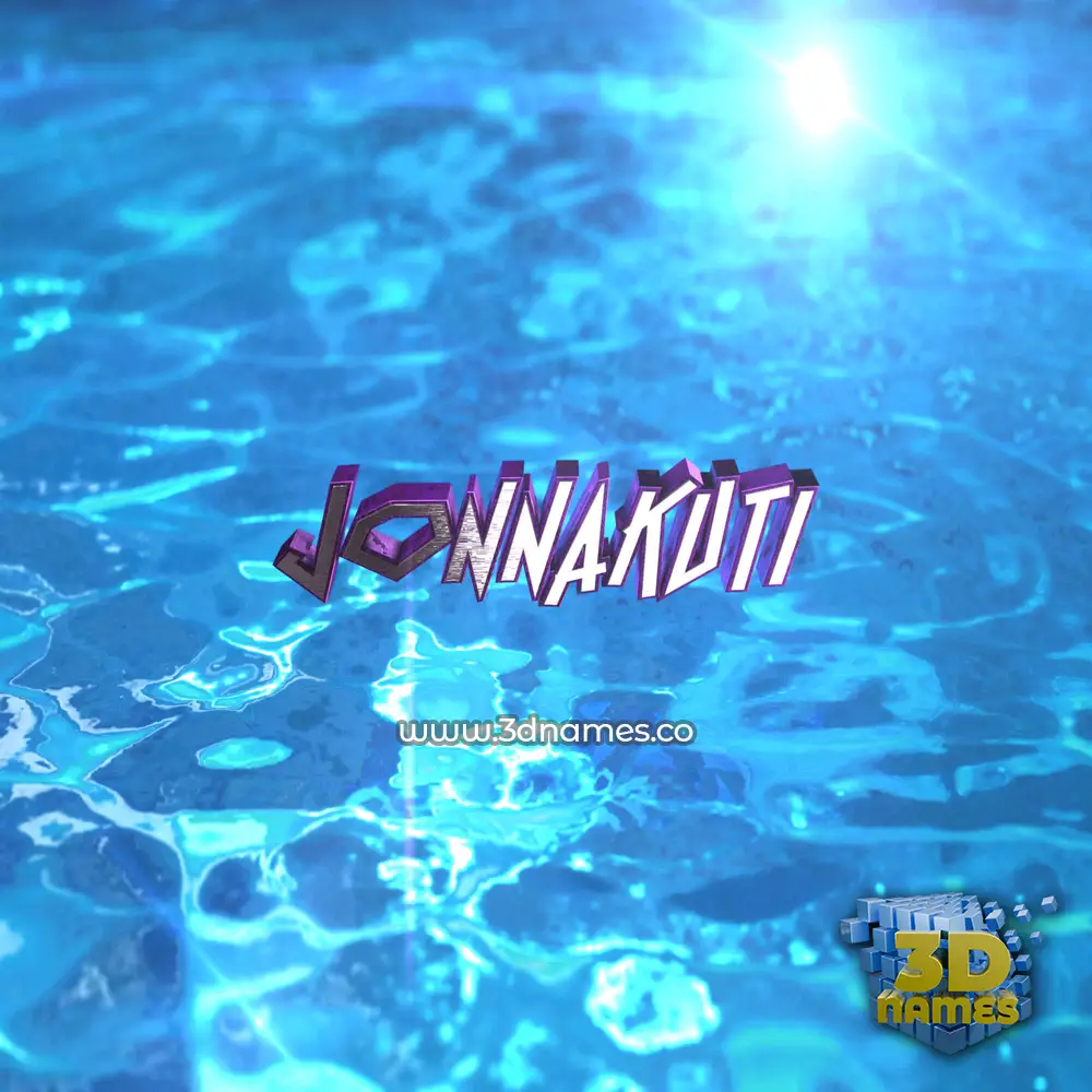 jonnakuti in Water 2015 style - 3D name wallpaper