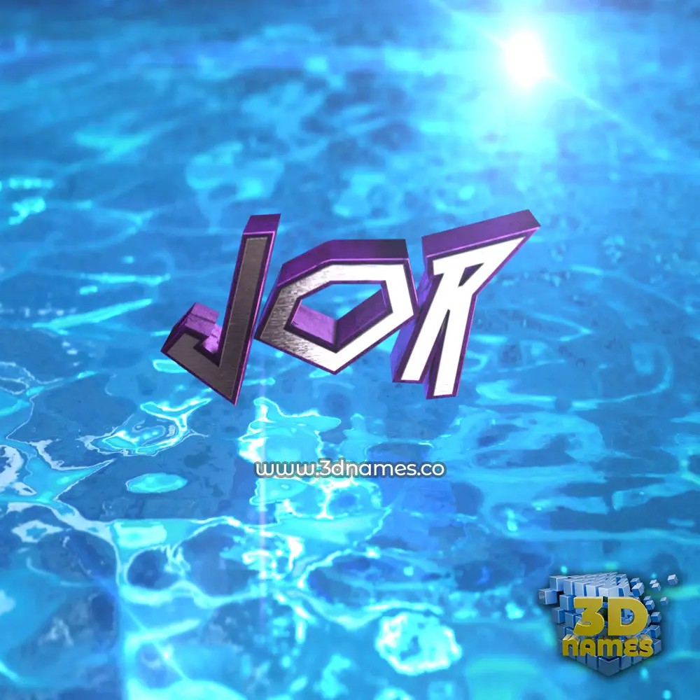 jor in Water 2015 style - 3D name wallpaper