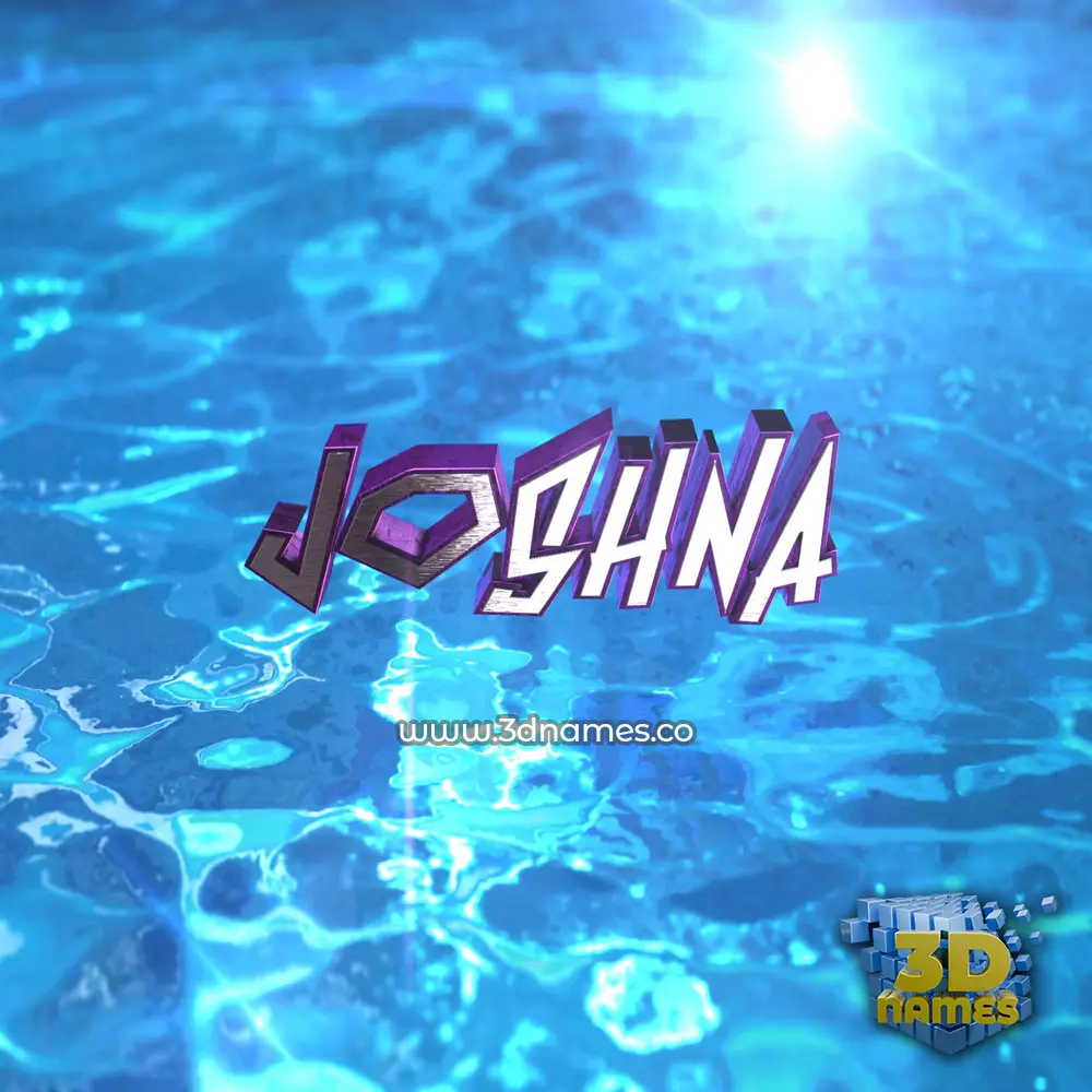 joshna in Water 2015 style - 3D name wallpaper