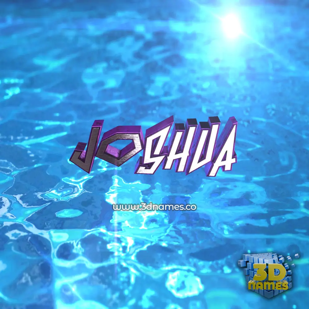 joshua in Water 2015 style - 3D name wallpaper