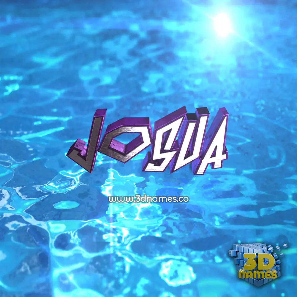 josua in Water 2015 style - 3D name wallpaper