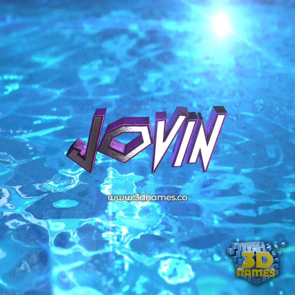 jovin in Water 2015 style - 3D name wallpaper
