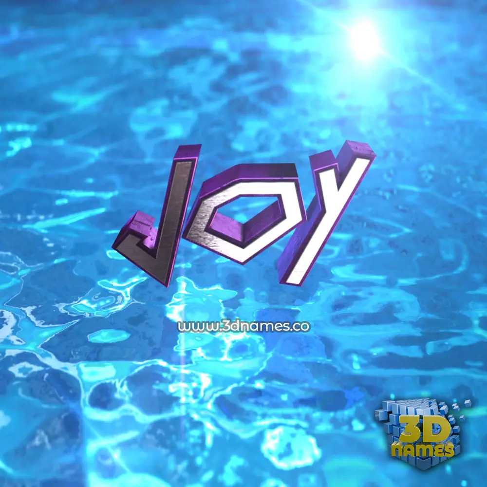 joy in Water 2015 style - 3D name wallpaper
