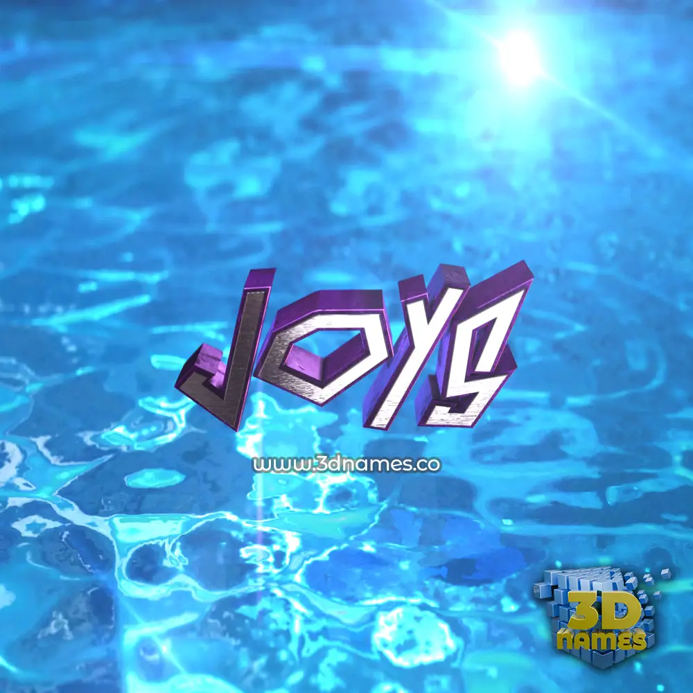 joys in Water 2015 style - 3D name wallpaper