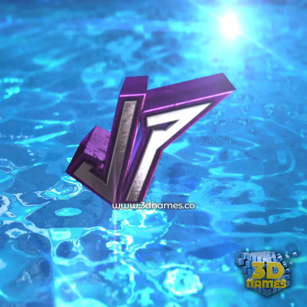 jp in Water 2015 style - 3D name wallpaper