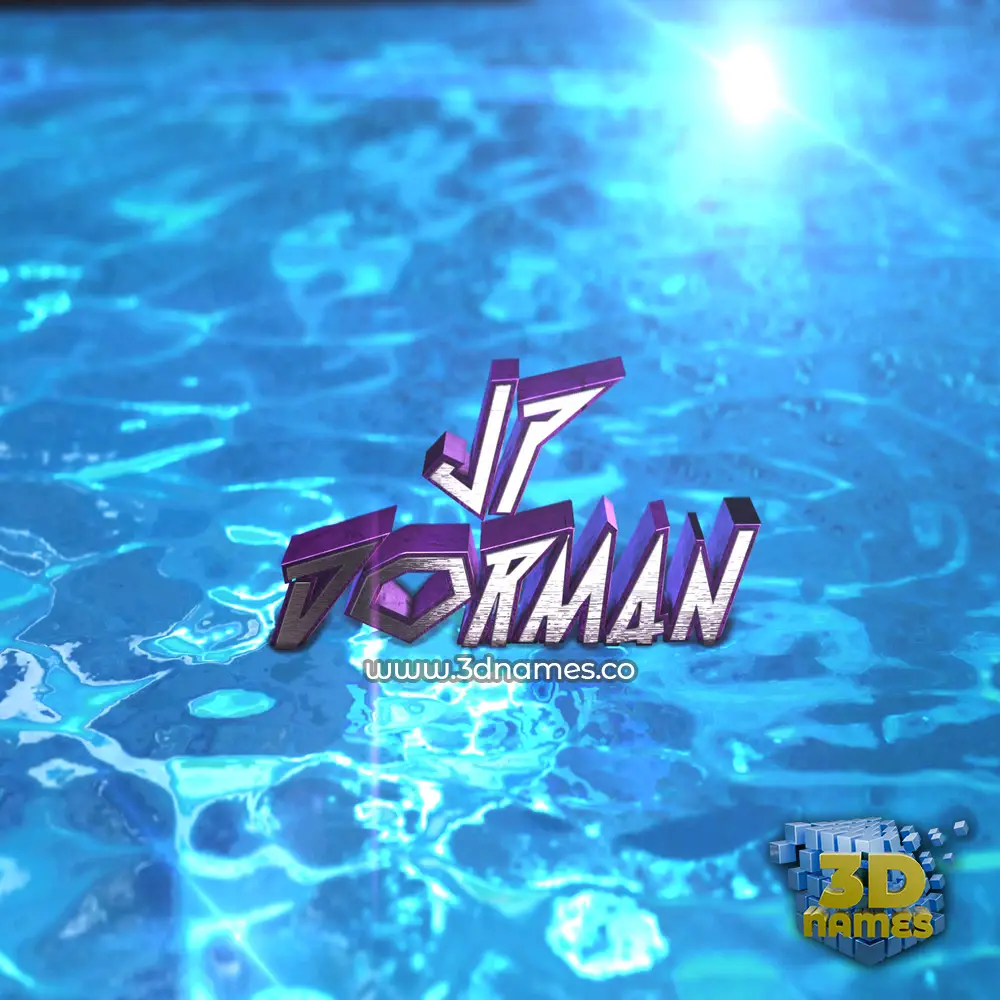 jp dorman in Water 2015 style - 3D name wallpaper