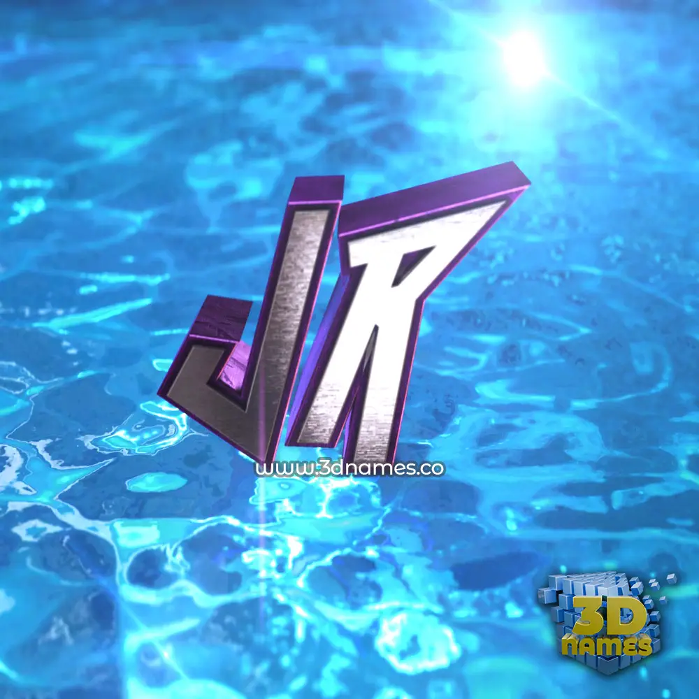 jr in Water 2015 style - 3D name wallpaper