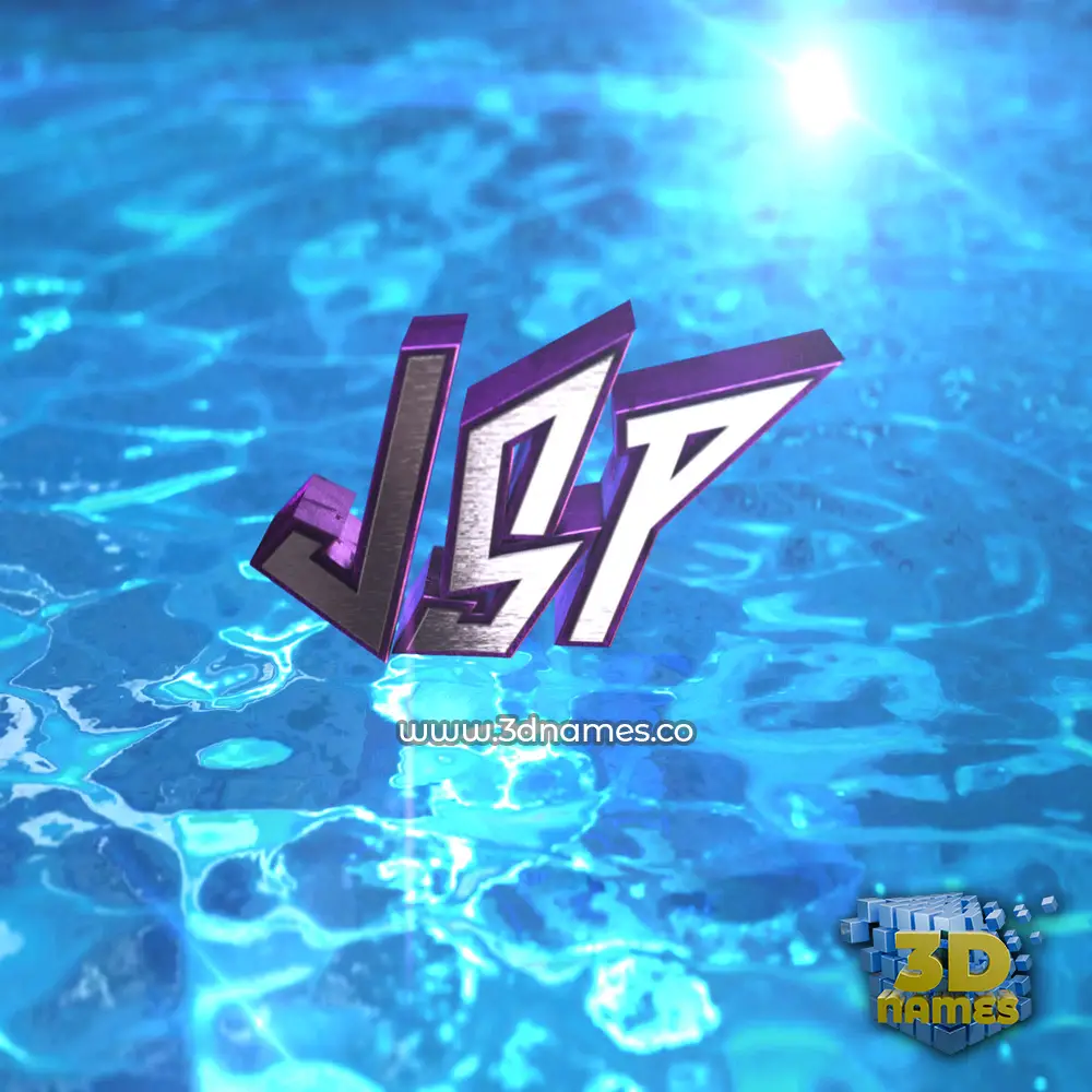 jsp in Water 2015 style - 3D name wallpaper