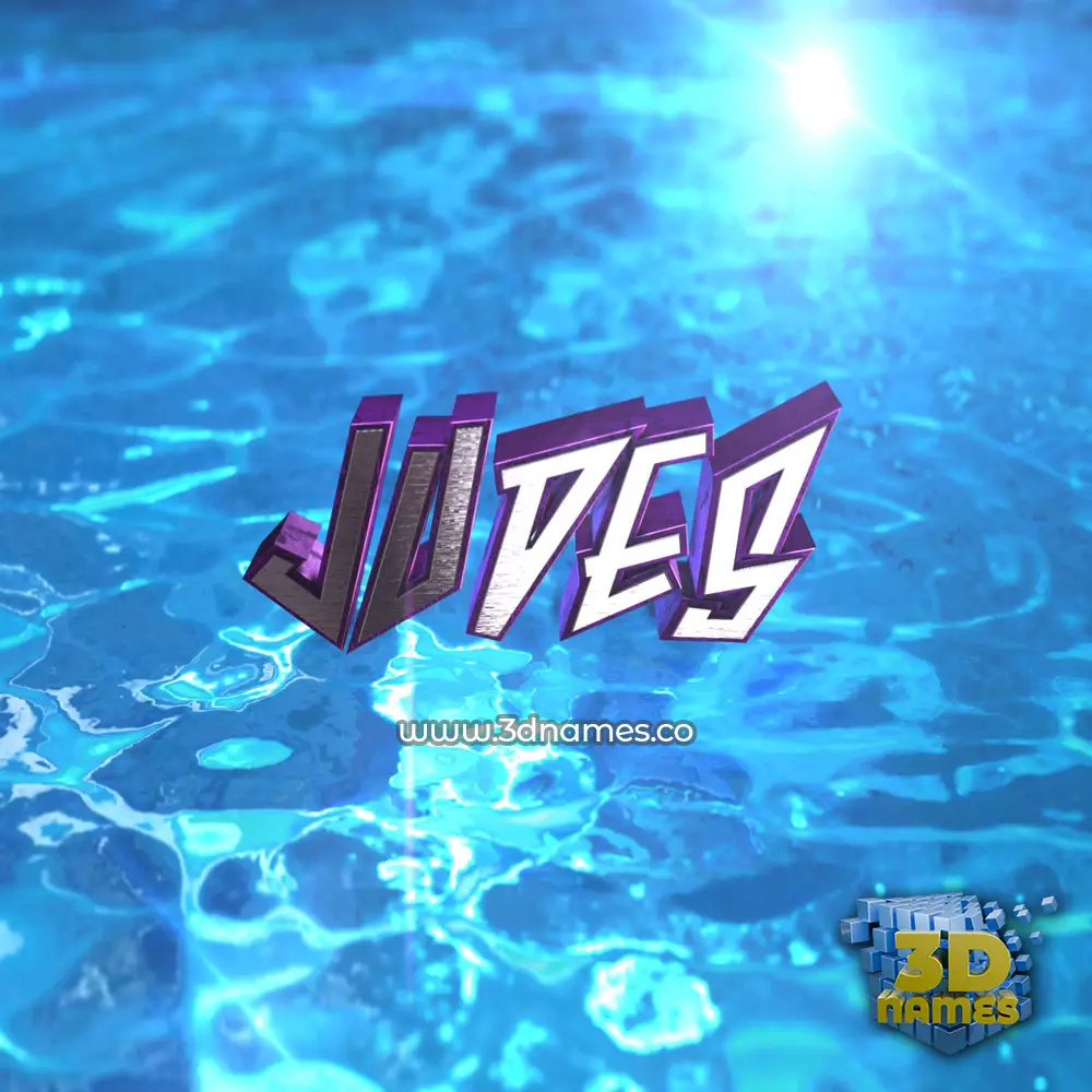 judes in Water 2015 style - 3D name wallpaper