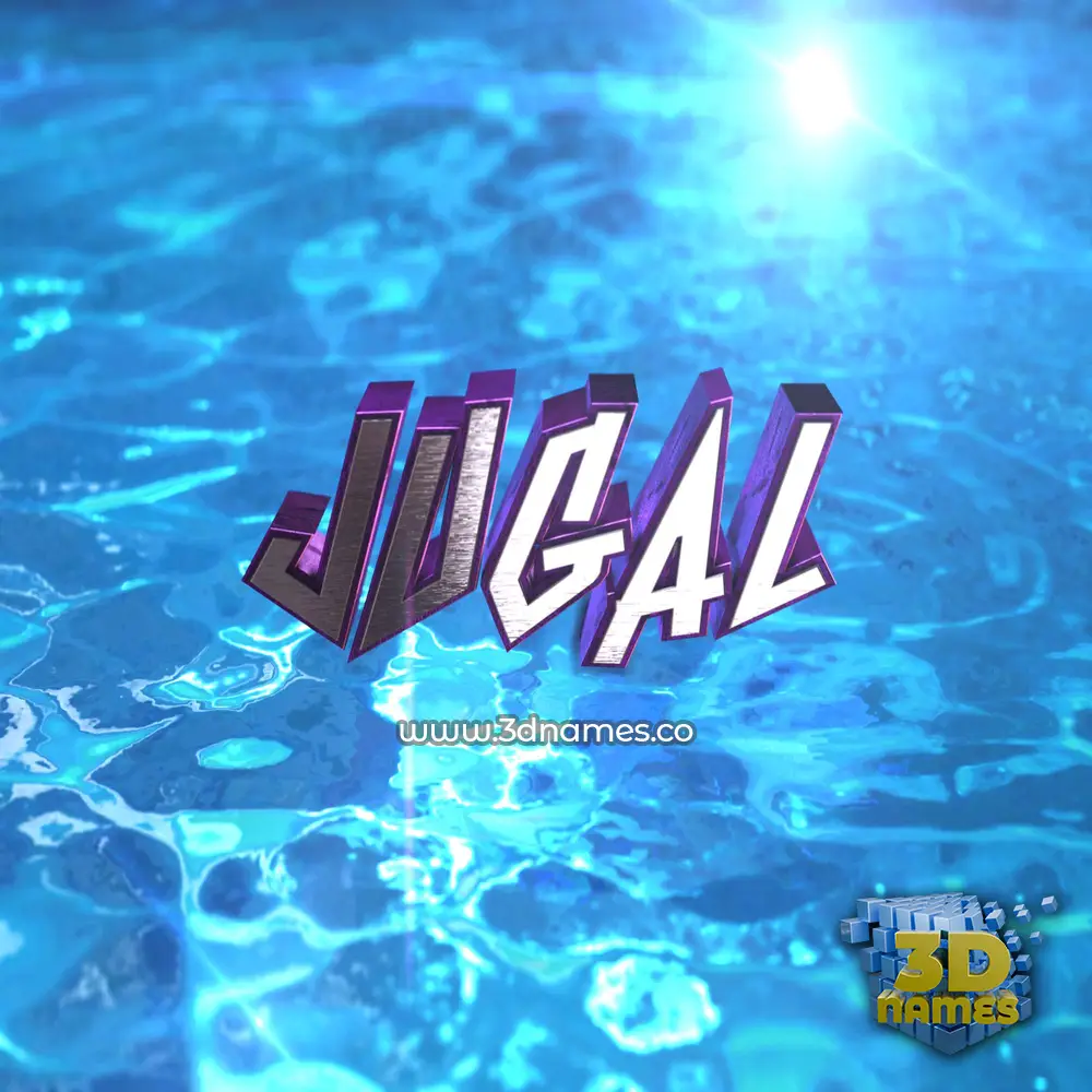 jugal in Water 2015 style - 3D name wallpaper