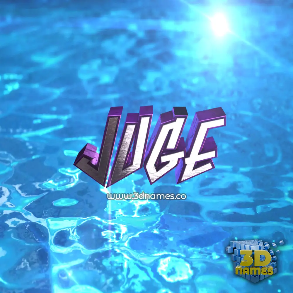 juge in Water 2015 style - 3D name wallpaper