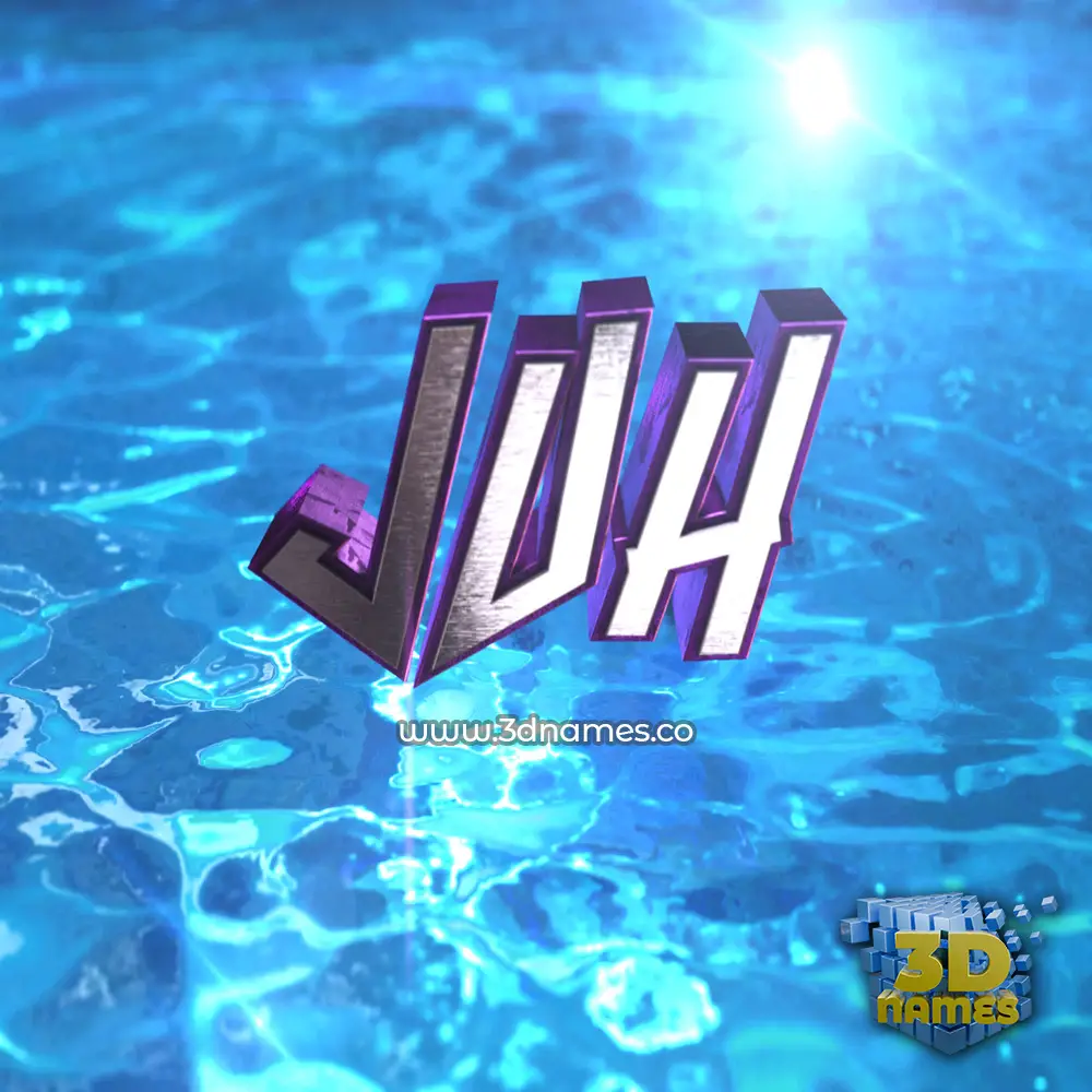 juh in Water 2015 style - 3D name wallpaper