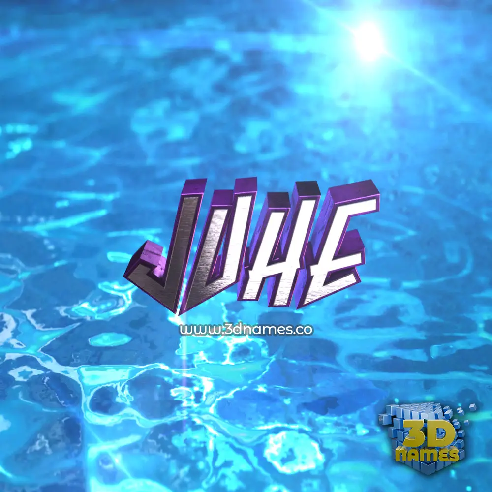 juhe in Water 2015 style - 3D name wallpaper