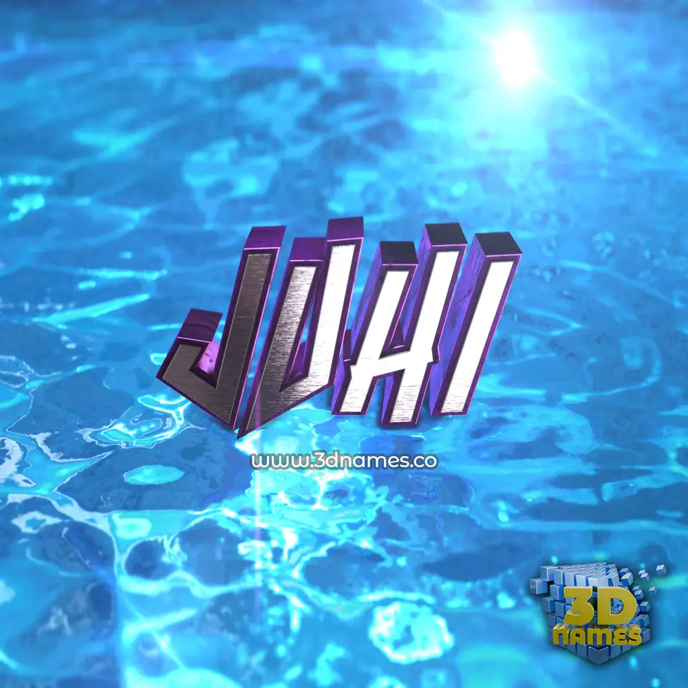 juhi in Water 2015 style - 3D name wallpaper
