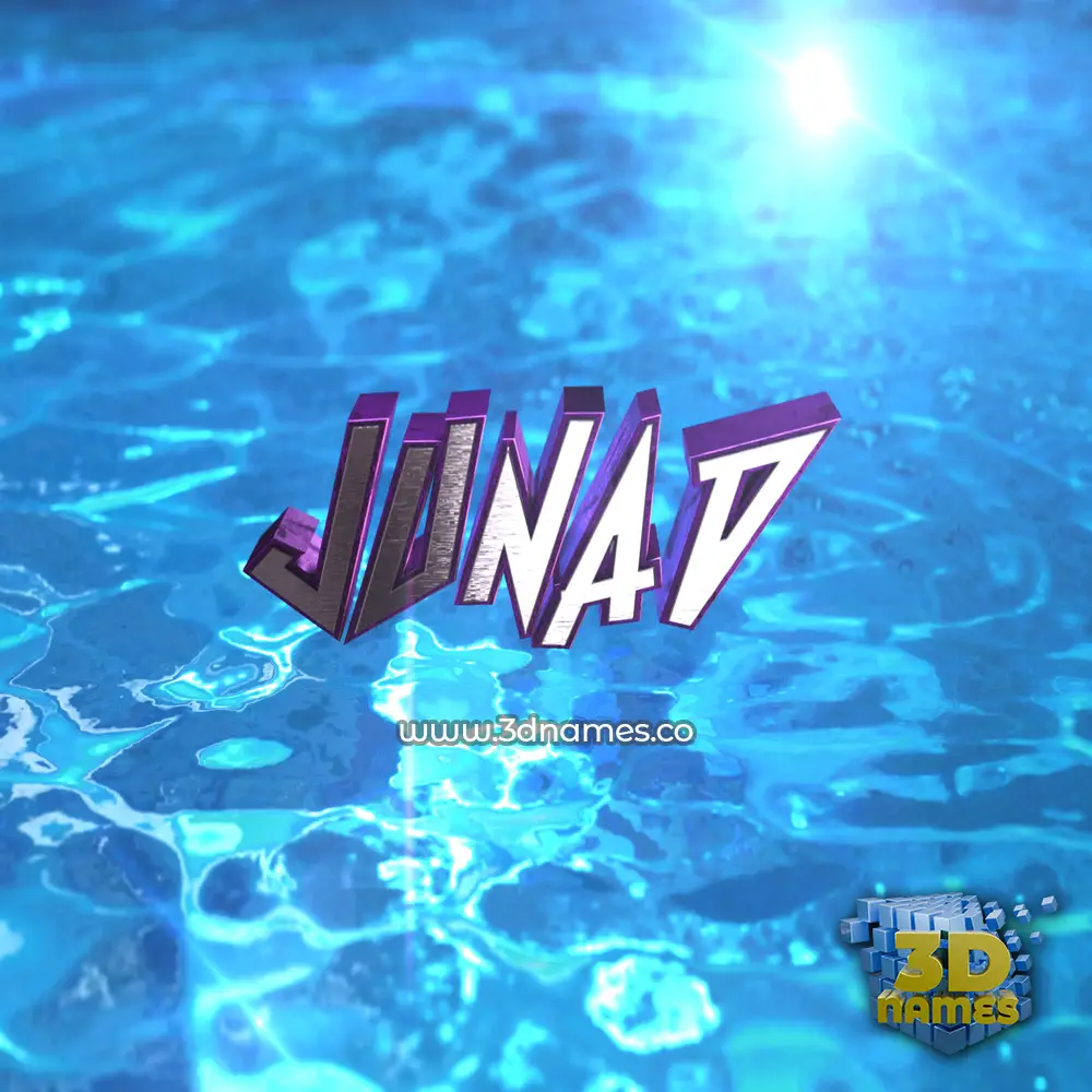 junad in Water 2015 style - 3D name wallpaper