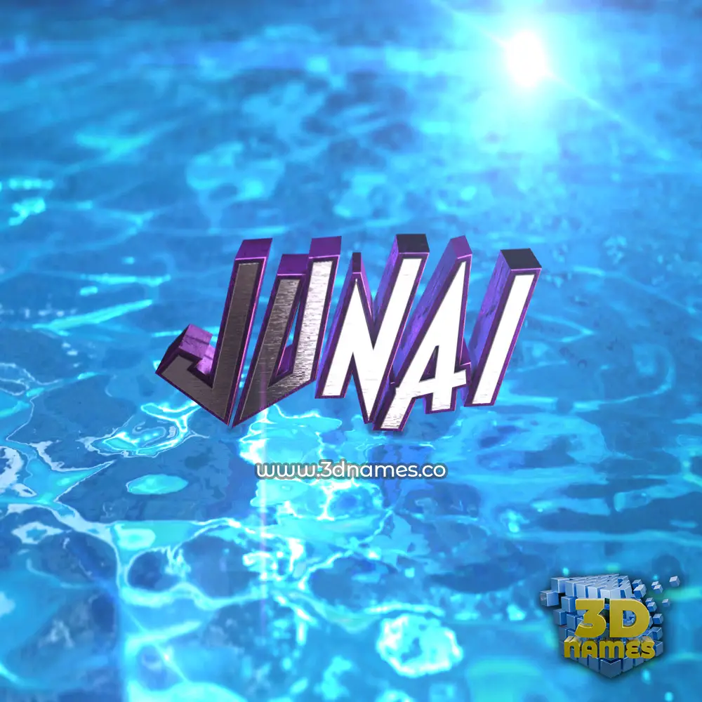 junai in Water 2015 style - 3D name wallpaper