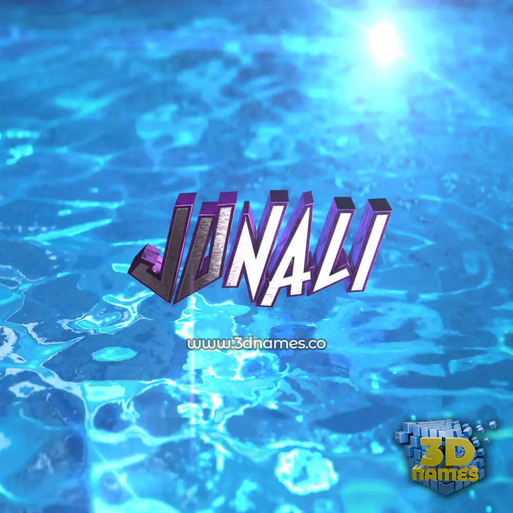junali in Water 2015 style - 3D name wallpaper