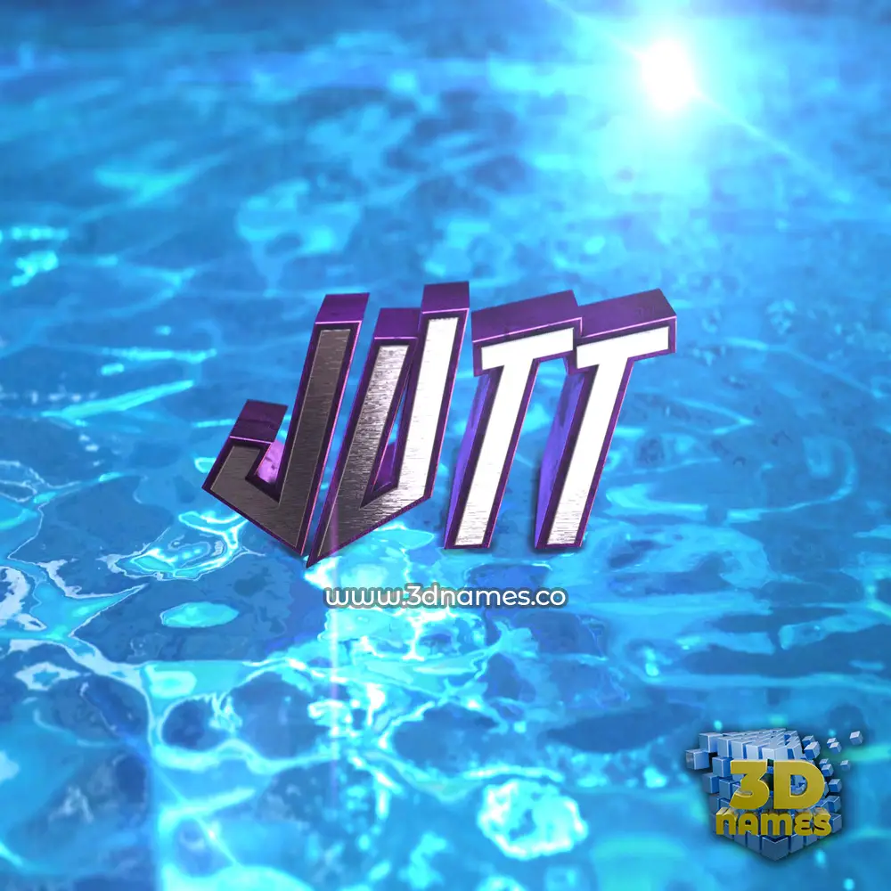 jutt in Water 2015 style - 3D name wallpaper