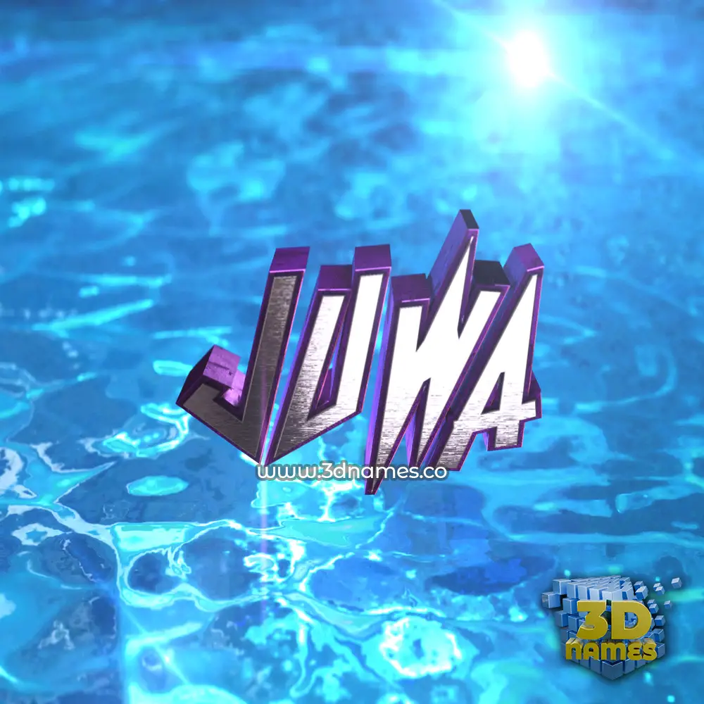 juwa in Water 2015 style - 3D name wallpaper