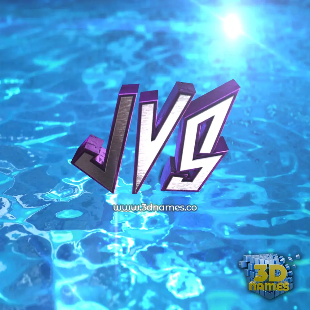 jvs in Water 2015 style - 3D name wallpaper
