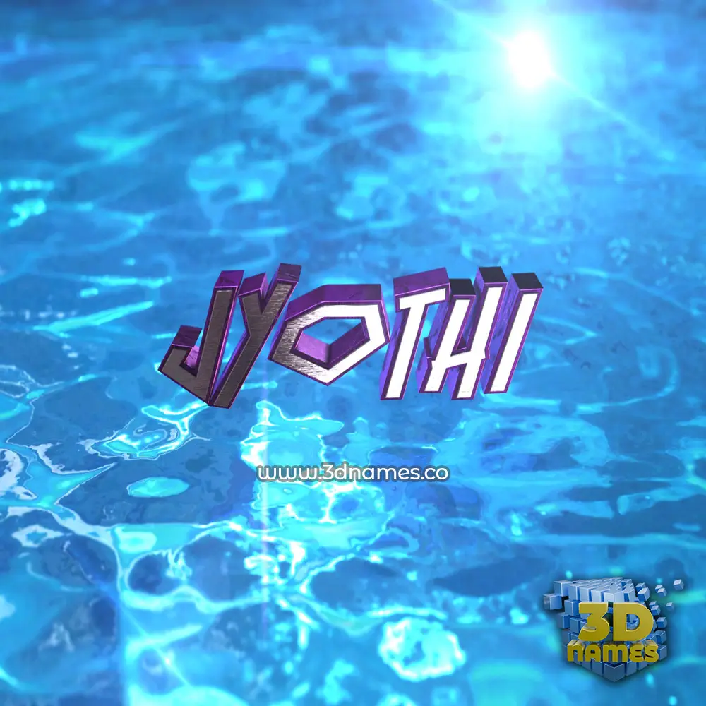 jyothi in Water 2015 style - 3D name wallpaper