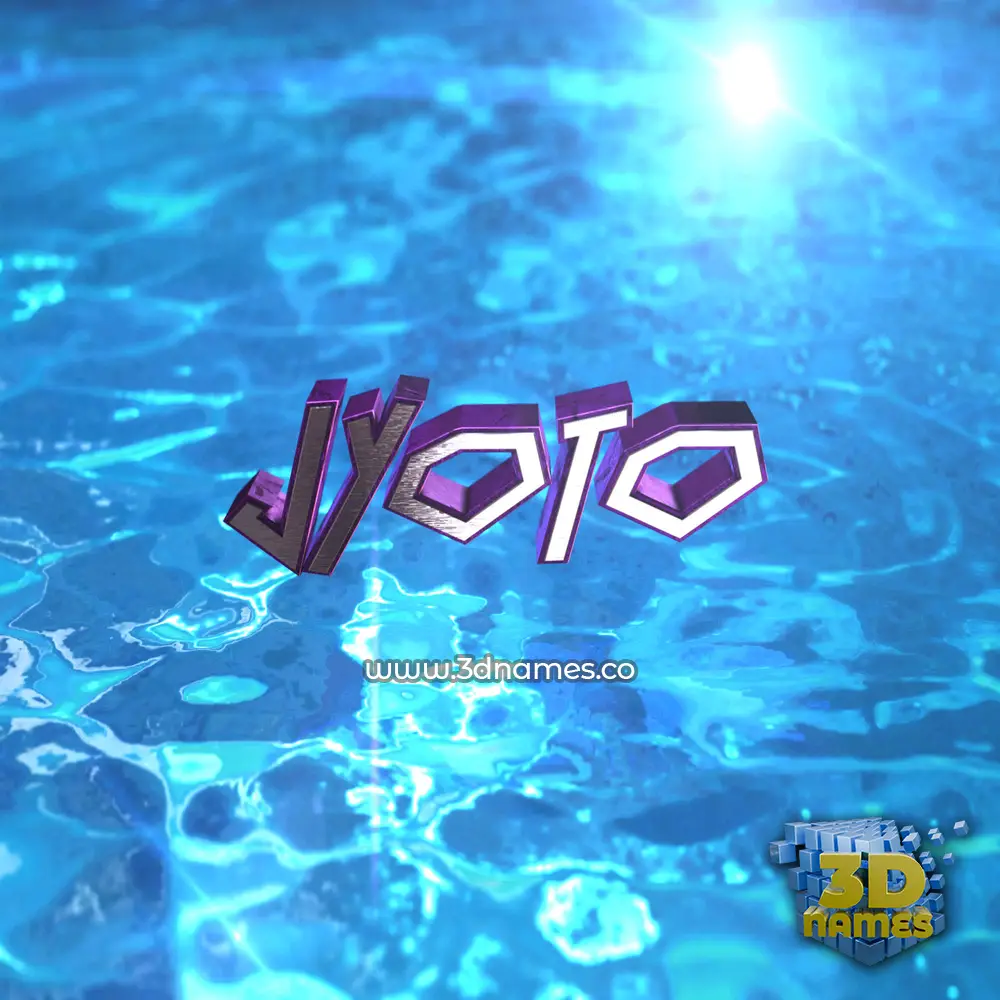 jyoto in Water 2015 style - 3D name wallpaper
