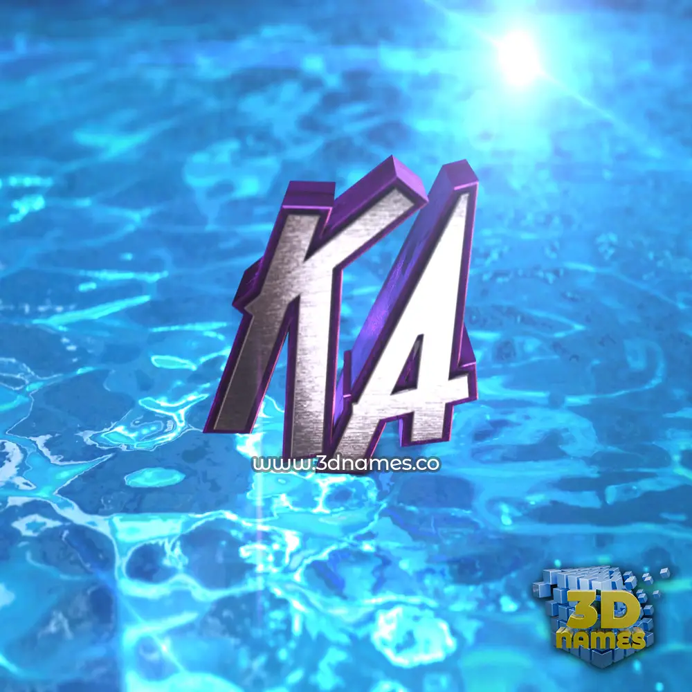 ka in Water 2015 style - 3D name wallpaper