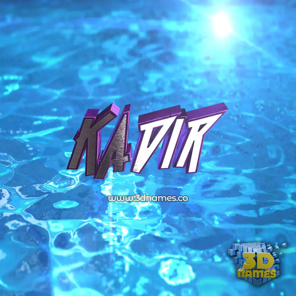 kadir in Water 2015 style - 3D name wallpaper