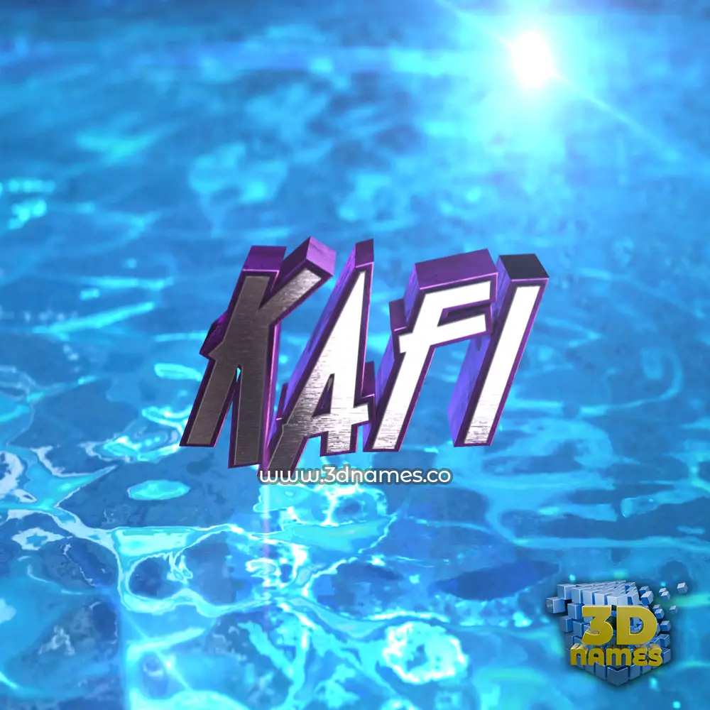 kafi in Water 2015 style - 3D name wallpaper