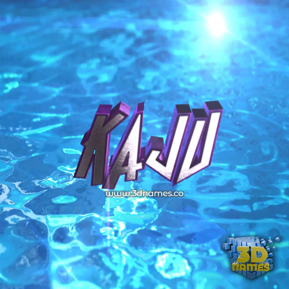 kaju in Water 2015 style - 3D name wallpaper