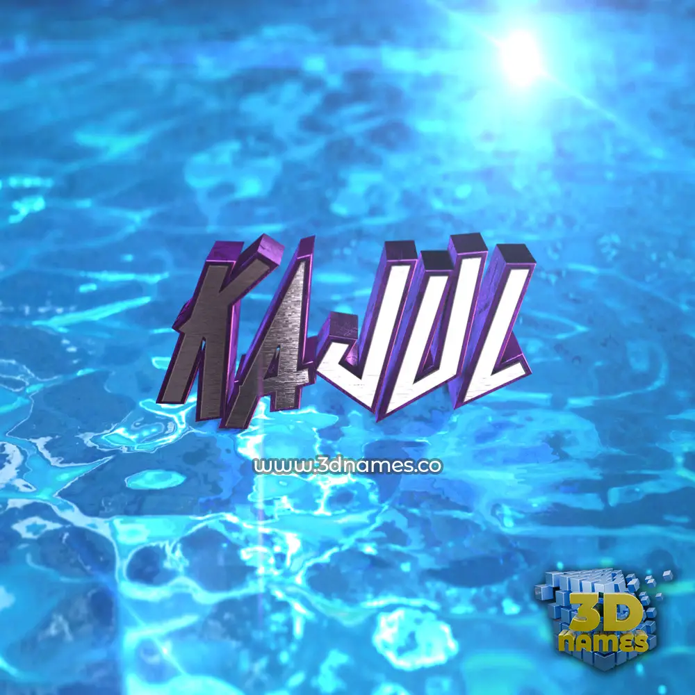 kajul in Water 2015 style - 3D name wallpaper