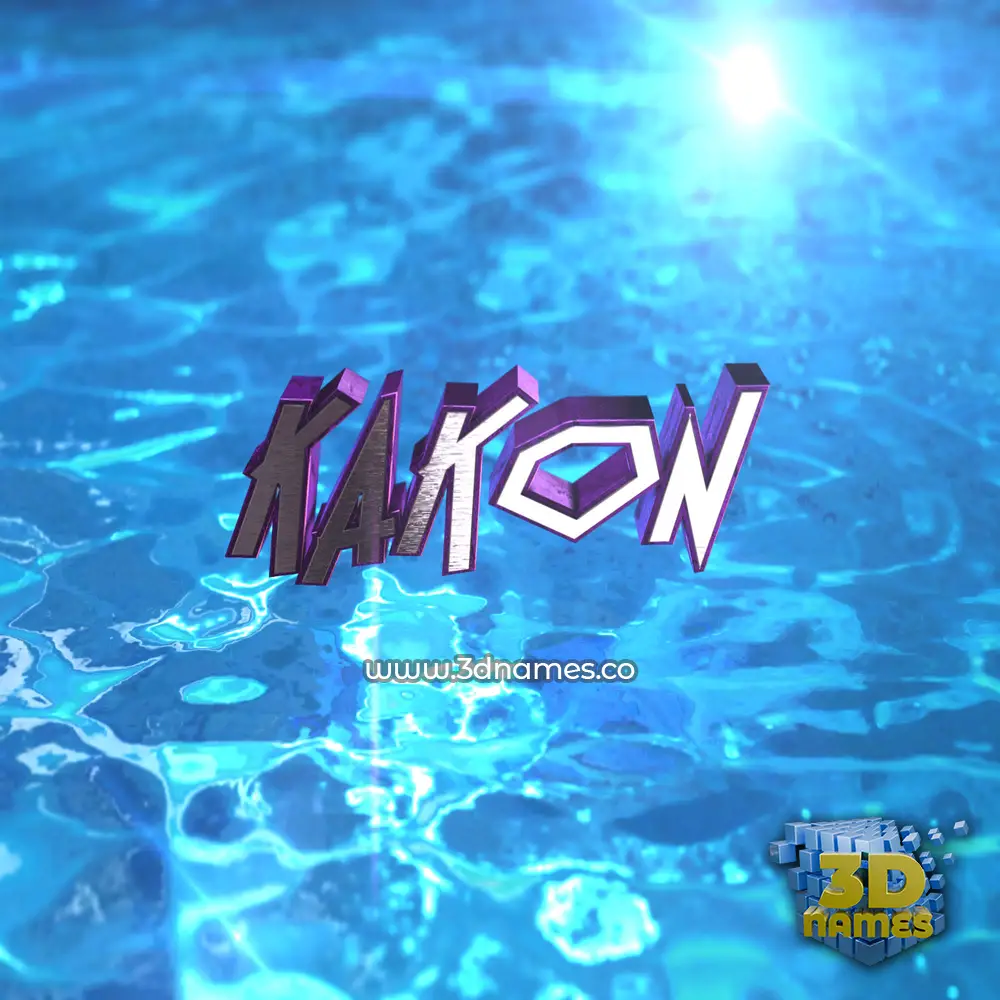 kakon in Water 2015 style - 3D name wallpaper