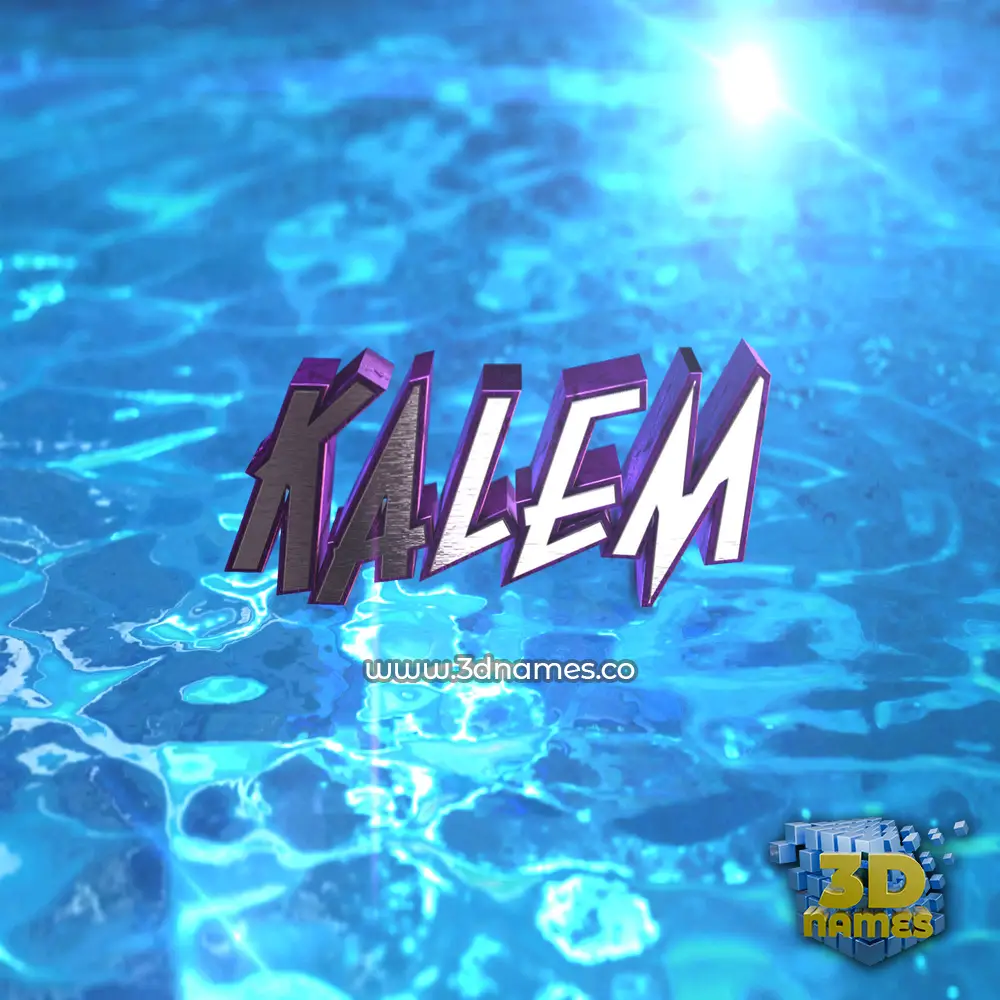 kalem in Water 2015 style - 3D name wallpaper