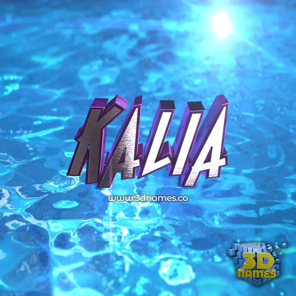 kalia in Water 2015 style - 3D name wallpaper
