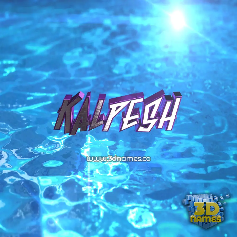 kalpesh in Water 2015 style - 3D name wallpaper