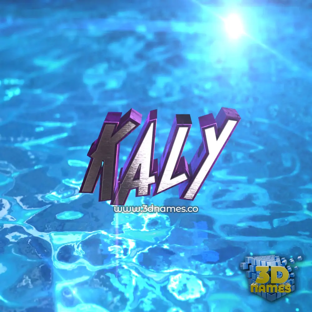 kaly in Water 2015 style - 3D name wallpaper