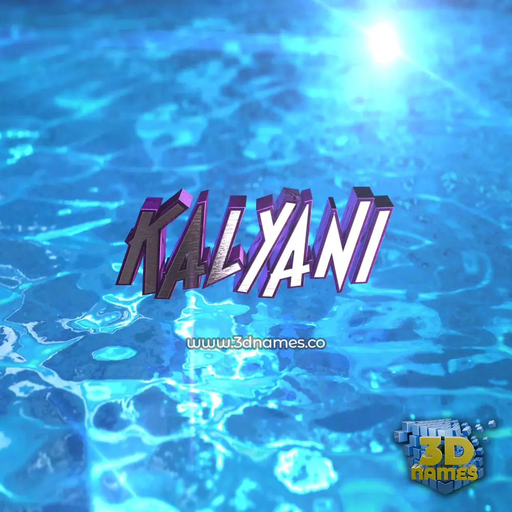 kalyani in Water 2015 style - 3D name wallpaper