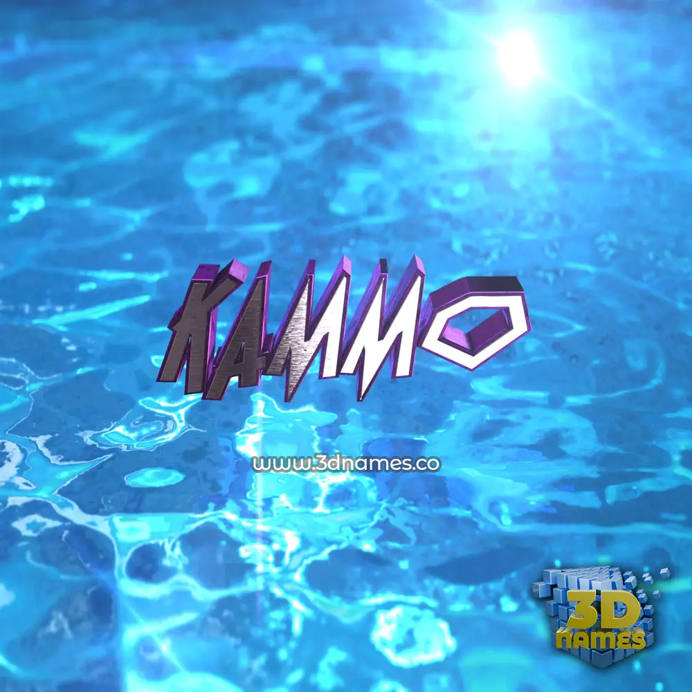 kammo in Water 2015 style - 3D name wallpaper