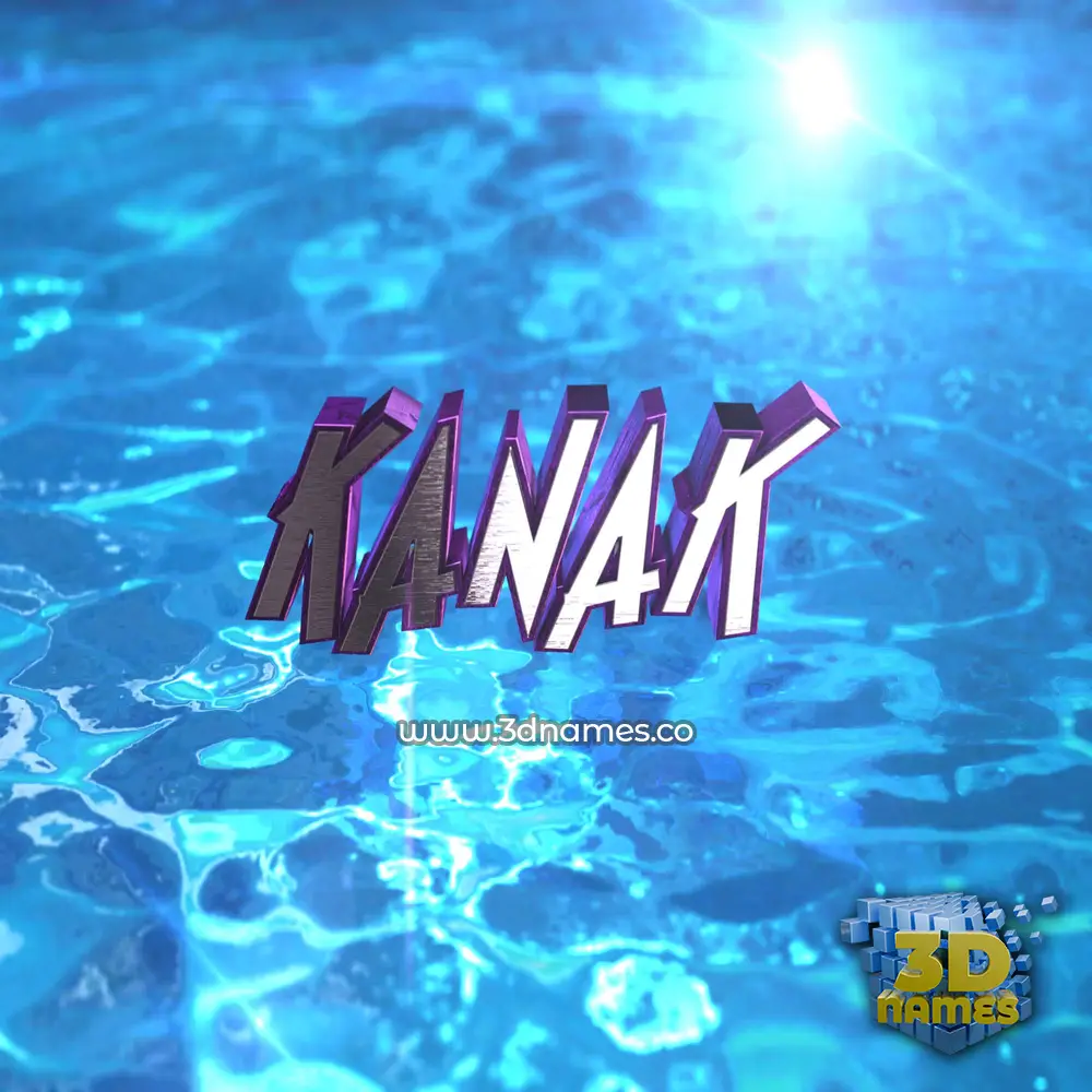 kanak in Water 2015 style - 3D name wallpaper