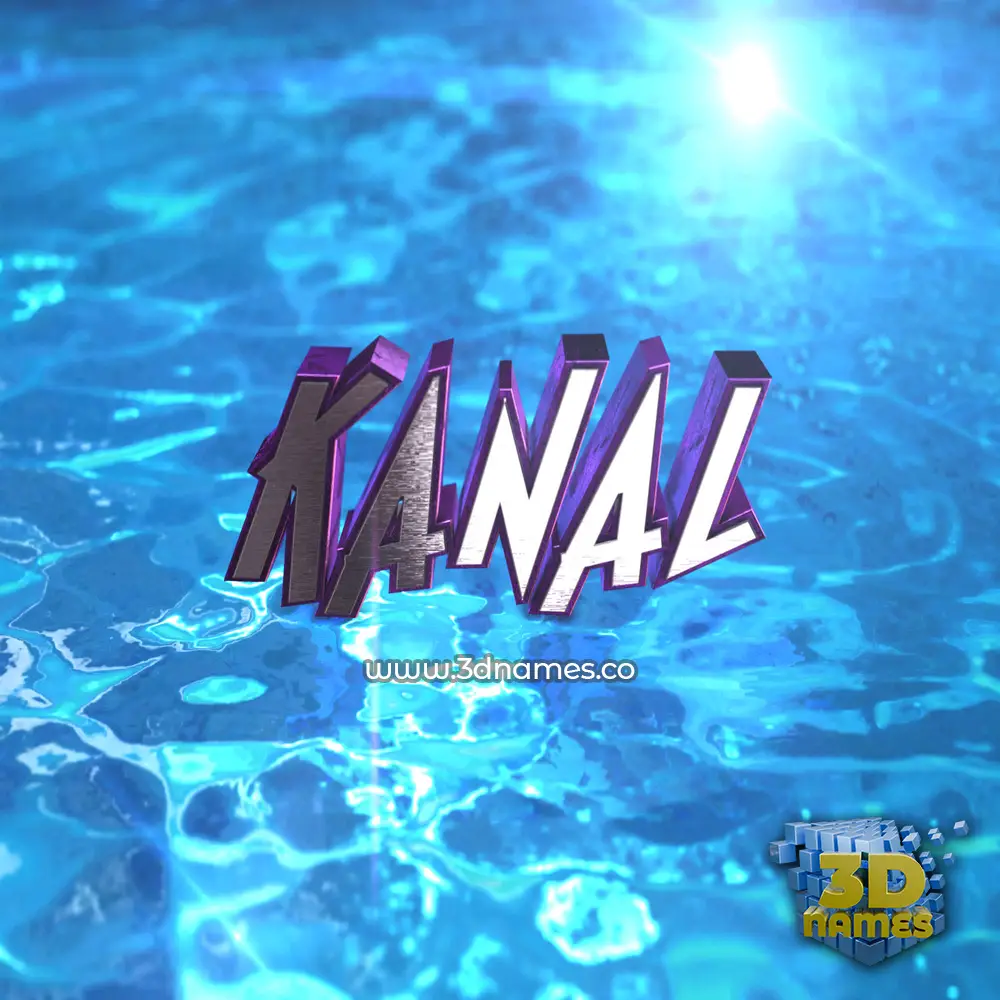 kanal in Water 2015 style - 3D name wallpaper