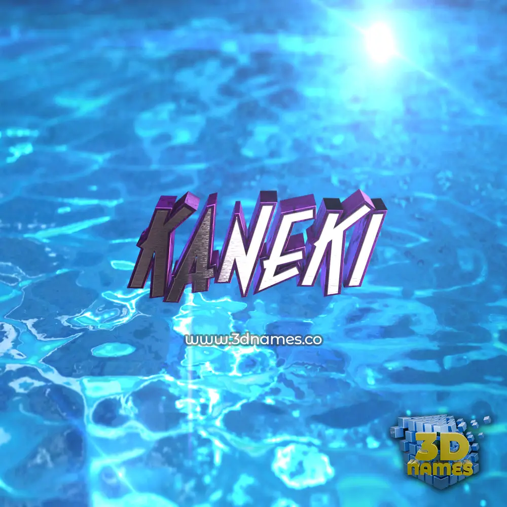 kaneki in Water 2015 style - 3D name wallpaper
