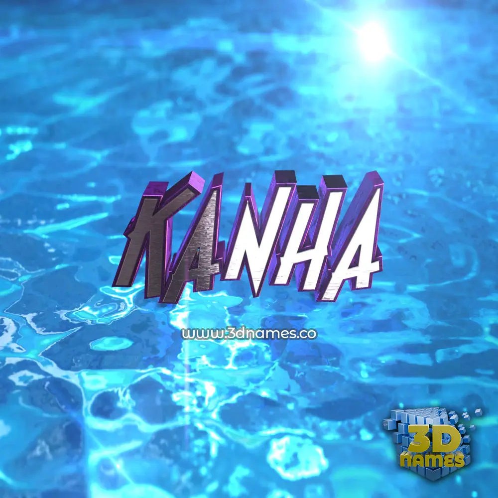 kanha in Water 2015 style - 3D name wallpaper