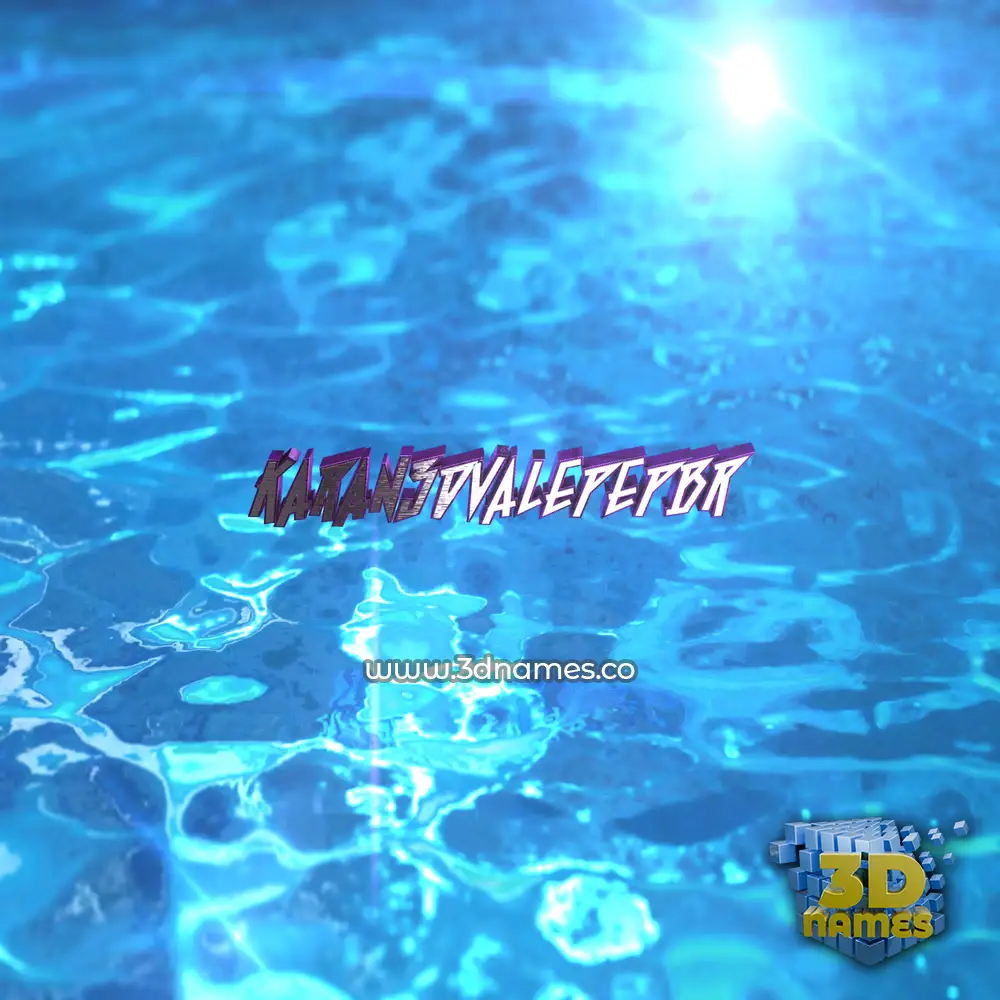 karan3dvalepepbr in Water 2015 style - 3D name wallpaper