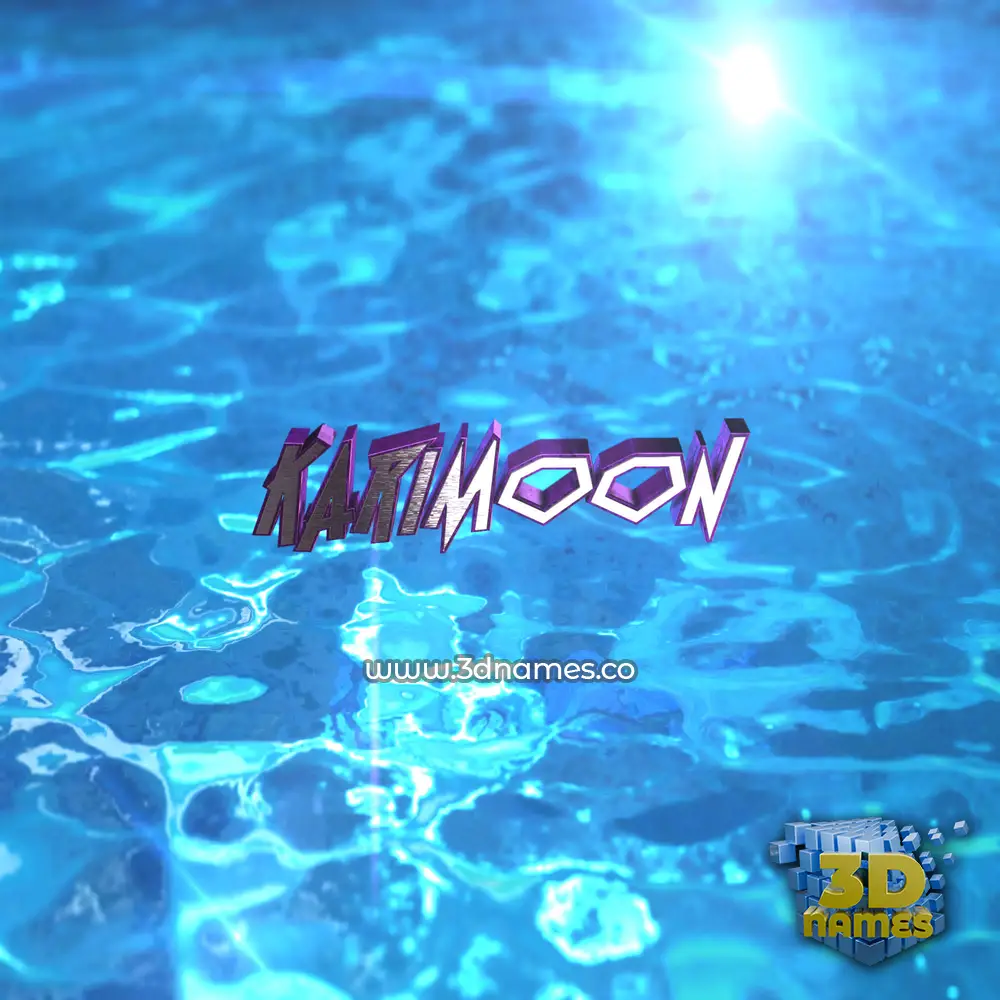 karimoon in Water 2015 style - 3D name wallpaper