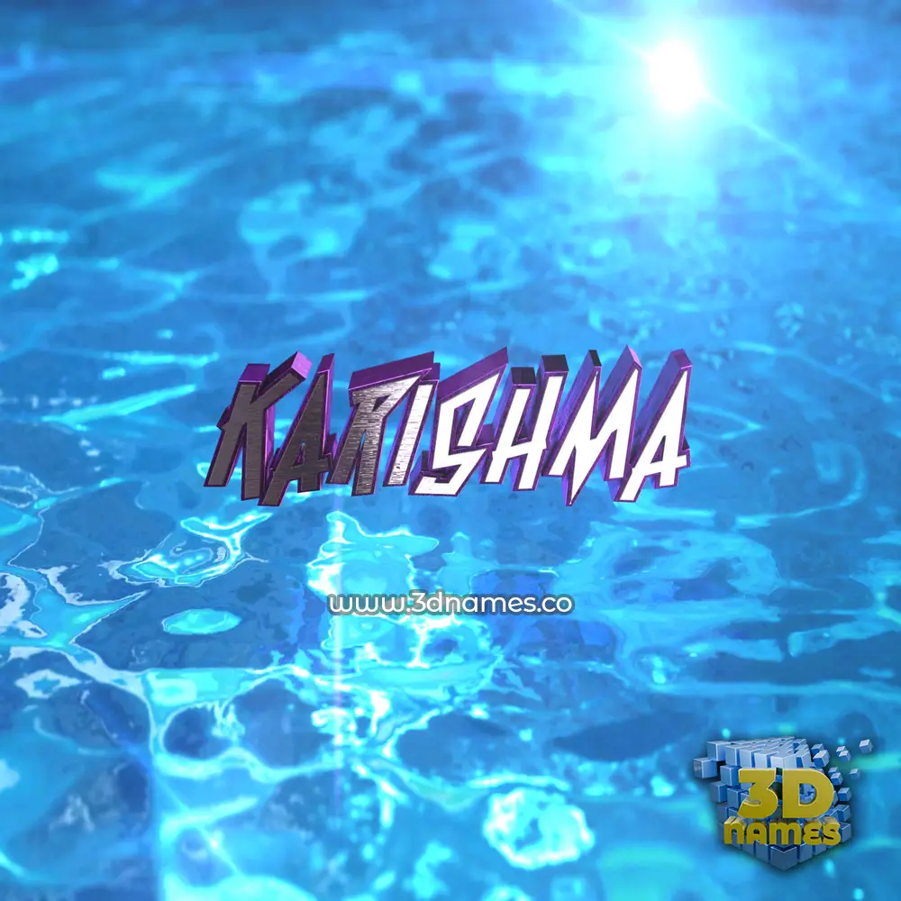 karishma in Water 2015 style - 3D name wallpaper