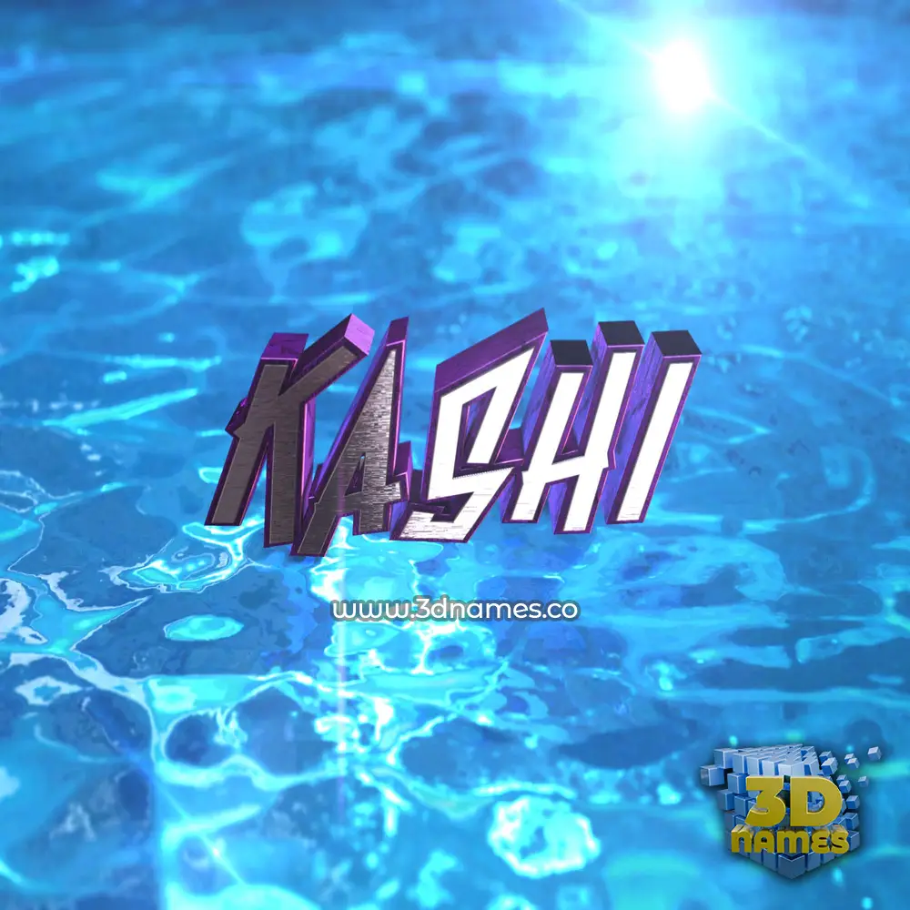 kashi in Water 2015 style - 3D name wallpaper