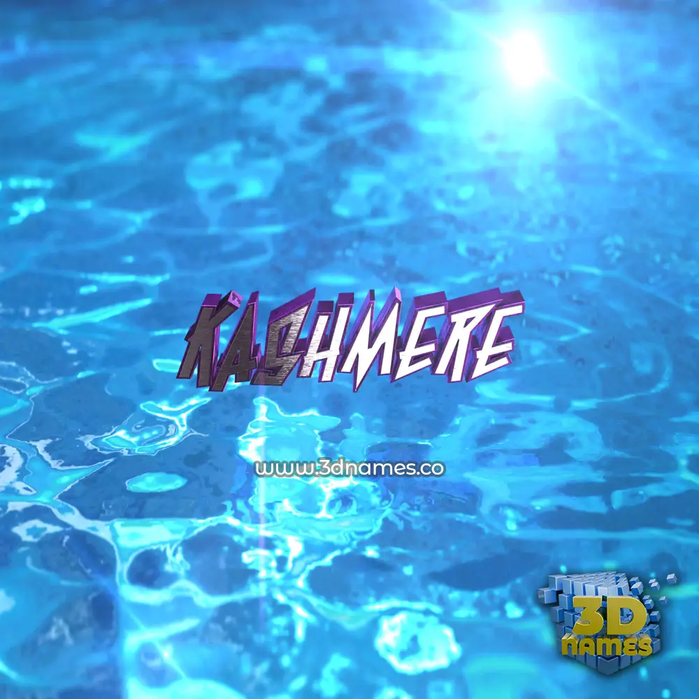 kashmere in Water 2015 style - 3D name wallpaper