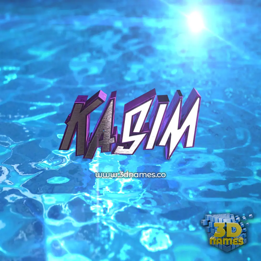 kasim in Water 2015 style - 3D name wallpaper